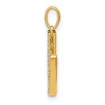 14K Diamond Letter V Initial Pendant - Image 2
