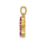 14k Ruby and Diamond Cross Pendant - Image 2