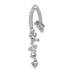 14k White Gold Diamond and Emerald Slide Fits up to 2mm Regular/3mm Fancy or Reversible Omega - Image 3