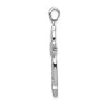 14k White Gold 1/3 carat Diamond Fancy Cross Pendant - Image 2