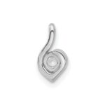 14k White Gold 1/6 carat Lab Grown Diamond VS/SI+ G+ Complete Fashion Pendant - Image 3
