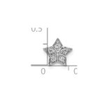 14k White Gold 1/10 carat Diamond Star Chain Slide Pendant - Image 4