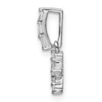 14k White Gold 1/10 carat Diamond Star Pendant - Image 2