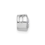 14k White Gold 1/2 carat Lab Grown Diamond VS/SI+ G+ Round Complete Bezel Chain Slide Pendant - Image 2