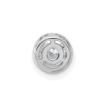 14k White Gold 1/2 carat Lab Grown Diamond VS/SI+ G+ Round Complete Bezel Chain Slide Pendant - Image 3