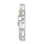 14k Two-tone Polished 1/6 carat Diamond Circles Chain Slide - Image 2