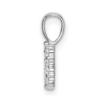 14k White Gold 1/8 carat Lab Grown Diamond VS/SI+ G+ Complete Letter B Intitial Pendant - Image 2