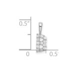 14k White Gold 1/8 carat Lab Grown Diamond VS/SI+ G+ Complete Letter B Intitial Pendant - Image 4