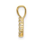 14k 1/10 carat Lab Grown Diamond VS/SI+ G+ Complete Letter D Initial Pendant - Image 2