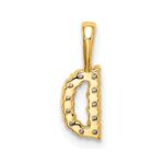14k 1/10 carat Lab Grown Diamond VS/SI+ G+ Complete Letter D Initial Pendant - Image 3