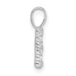 14k White Gold 1/8 carat Lab Grown Diamond VS/SI+ G+ Complete Letter E Initial Pendant - Image 2