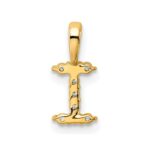14k 1/10 carat Lab Grown Diamond VS/SI+ G+ Complete Letter I Initial Pendant - Image 3