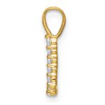 14k 1/10 carat Lab Grown Diamond VS/SI+ G+ Complete Letter L Initial Pendant - Image 2