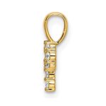 14k 1/10 carat Lab Grown Diamond VS/SI+ G+ Complete Letter P Initial Pendant - Image 2