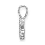 14k White Gold 1/8 carat Lab Grown Diamond VS/SI+ G+ Complete Letter S Initial Pendant - Image 2