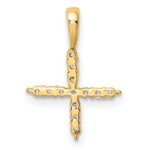 14k 1/8 carat Lab Grown Diamond VS/SI+ G+ Complete Letter X Initial Pendant - Image 3