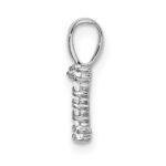 14k White Gold 1/8 carat Lab Grown Diamond VS/SI+ G+ Complete Letter Z Intitial Pendant - Image 2