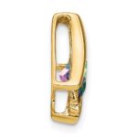14k 6mm Cushion Mystic Fire Topaz and Diamond Pendant - Image 2