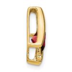 10k Yellow Gold Garnet and Diamond Pendant - Image 2