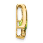 14k 6mm Cushion Peridot and Diamond Chain Slide - Image 2
