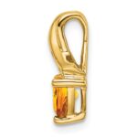 14k 6mm Trillion Citrine and Diamond Chain Slide - Image 2