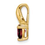 14k 6mm Trillion Garnet and Diamond Chain Slide - Image 2
