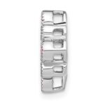 14k White Gold Pear Ruby and Diamond Chain Slide - Image 2