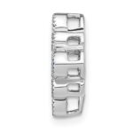 14k White Gold Pear Sapphire and Diamond Chain Slide - Image 2