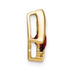 10k Yellow Gold Cushion Amethyst and Diamond Chain Slide - Image 2