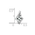 Sterling Silver Antique Cushion White Topaz and Diamond Pendant - Image 2