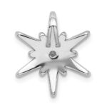 14k White Gold 1/2 carat Lab Grown Diamond VS/SI+ G+ Complete Chain Slide Pendant - Image 3