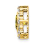 14k 1/2 carat Lab Grown Diamond VS/SI+ G+ and Lab Created Yellow Sapphire Square Chain Slide Pendant - Image 2