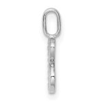 14K White Gold Diamond Letter B Initial Pendant - Image 2