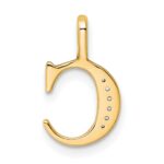 10K Diamond Letter C Initial Pendant - Image 3