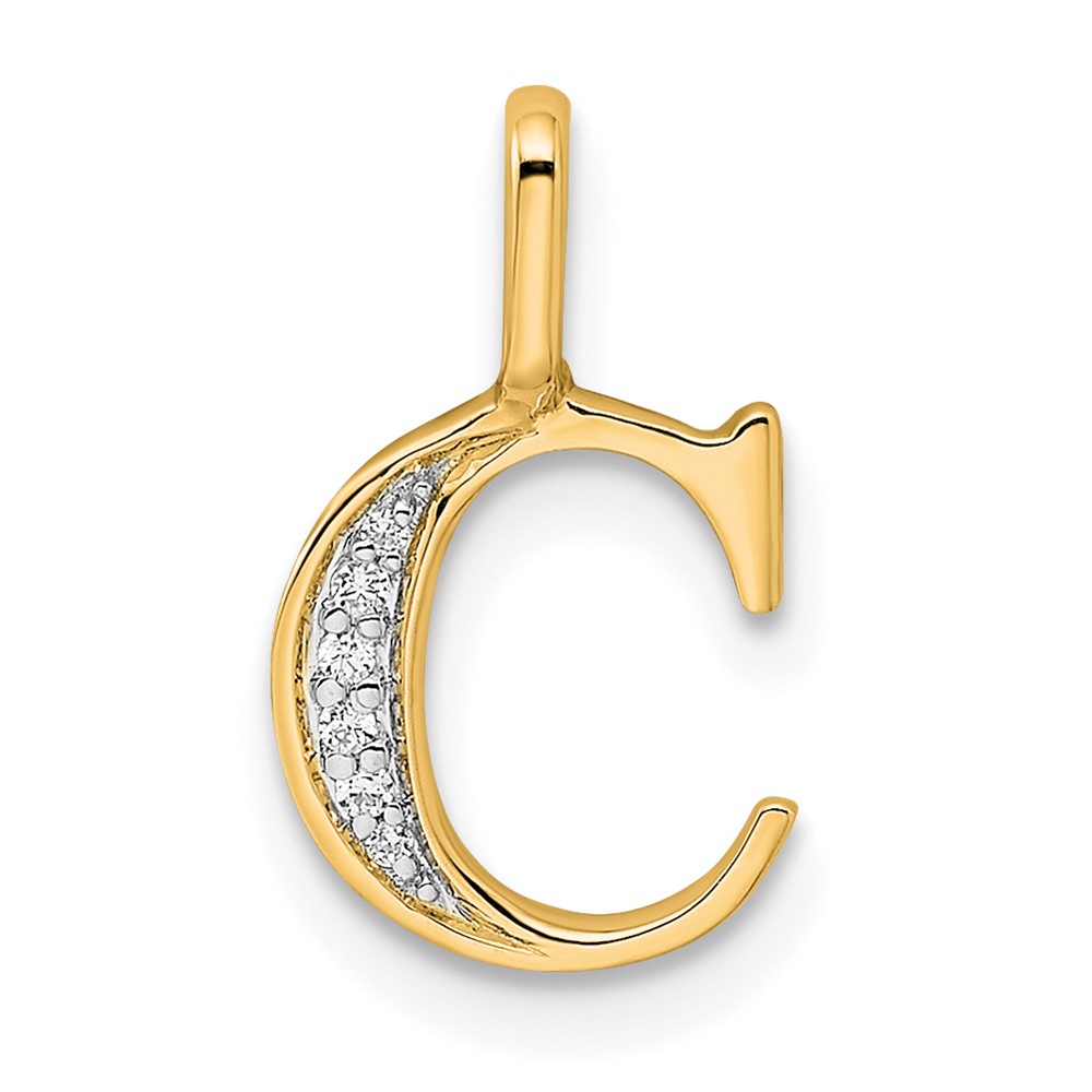 PM8365C-002-YA.jpg 14k Diamond Letter C Initial Pendant - Image 1