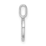 14K White Gold Diamond Letter D Initial Pendant - Image 2