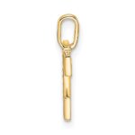 14k Diamond Letter E Initial Pendant - Image 2