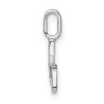 14K White Gold Diamond Letter G Initial Pendant - Image 2