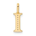 10K Diamond Letter I Initial Pendant - Image 3