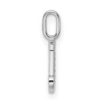 14K White Gold Diamond Letter J Initial Pendant - Image 2