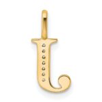 14K Diamond Letter J Initial Pendant - Image 3
