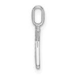 14K White Gold Diamond Letter K Initial Pendant - Image 2