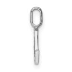 14K White Gold Diamond Letter L Initial Pendant - Image 2