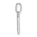 14K White Gold Diamond Letter N Initial Pendant - Image 2