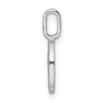 14K White Gold Diamond Letter O Initial Pendant - Image 2