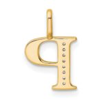 10K Diamond Letter P Initial Pendant - Image 3
