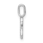 14K White Gold Diamond Letter P Initial Pendant - Image 2