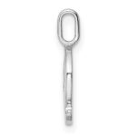 14K White Gold Diamond Letter Q Initial Pendant - Image 2