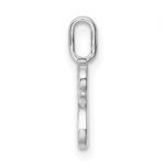 14K White Gold Diamond Letter R Initial Pendant - Image 2