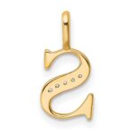 10K Diamond Letter S Initial Pendant - Image 3